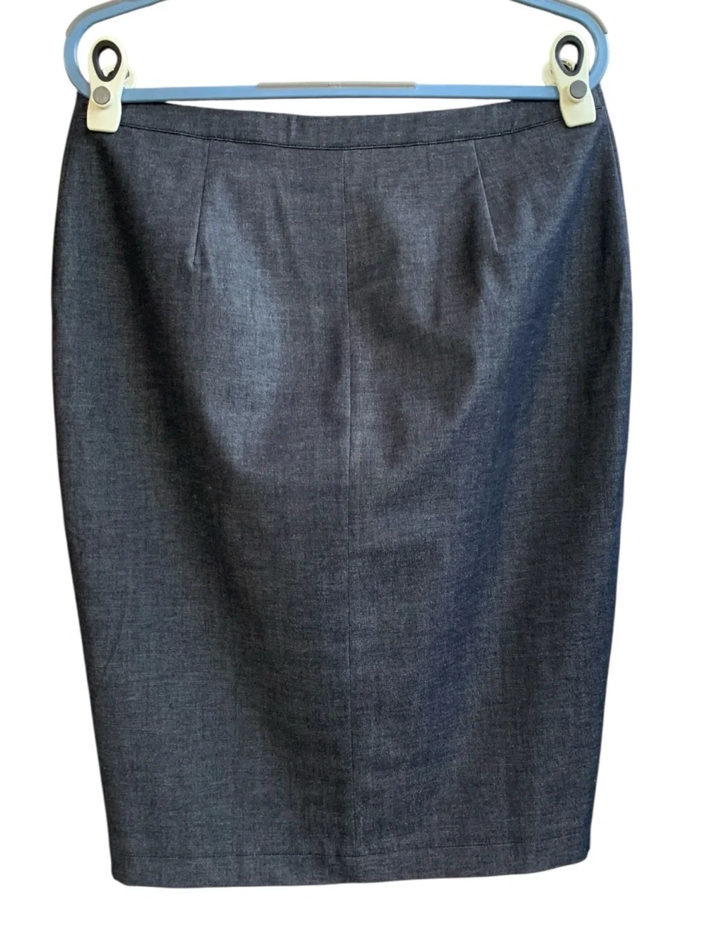 Halogen Blue Gray Front-Zip Pencil Skirt Size 14 - Picture 4 of 10